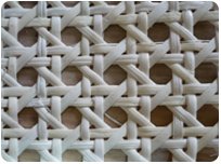 Bleached the D grade rattan cane webbing