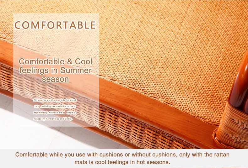 herringbone rattan mat Application