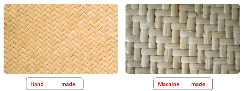 hand made and machine made rattan mat