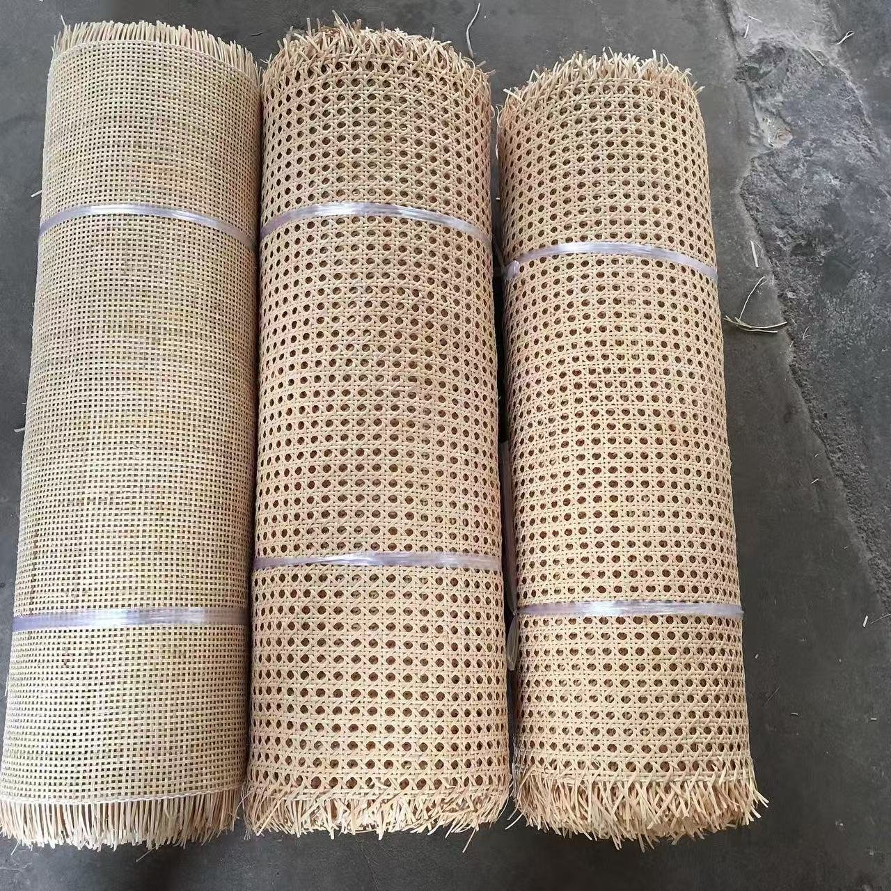 6x6 square mesh and rattan webbing