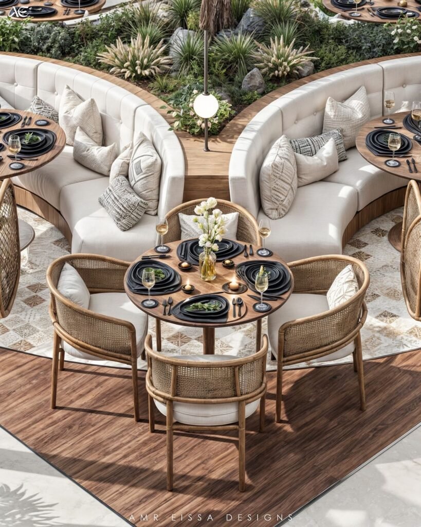 hotel lobby dining guestroom rattan use cases