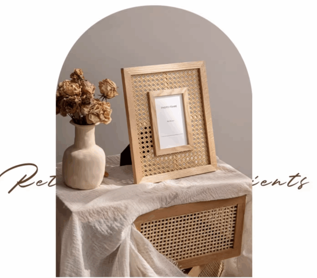 Cane Webbing Photo Frame