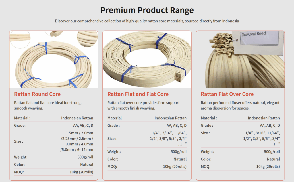 Types of rattan cane strips and sizes types of rattan cane strips