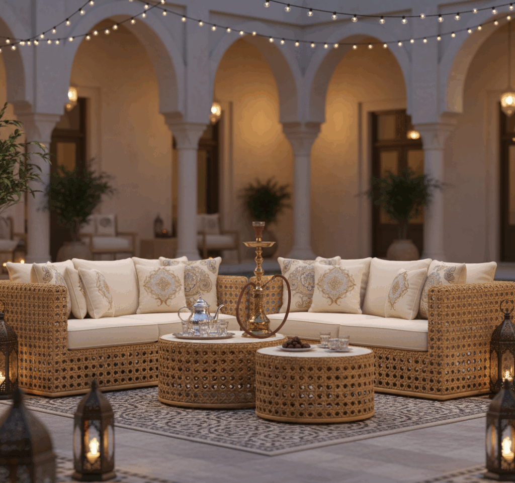 outdoor rattan cane webbing sofa project