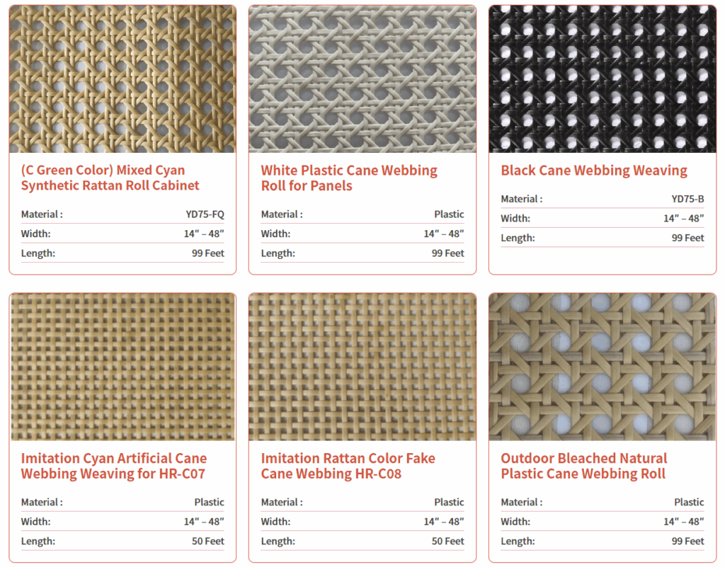 plastic rattan cane webbing for rattan furniture 2