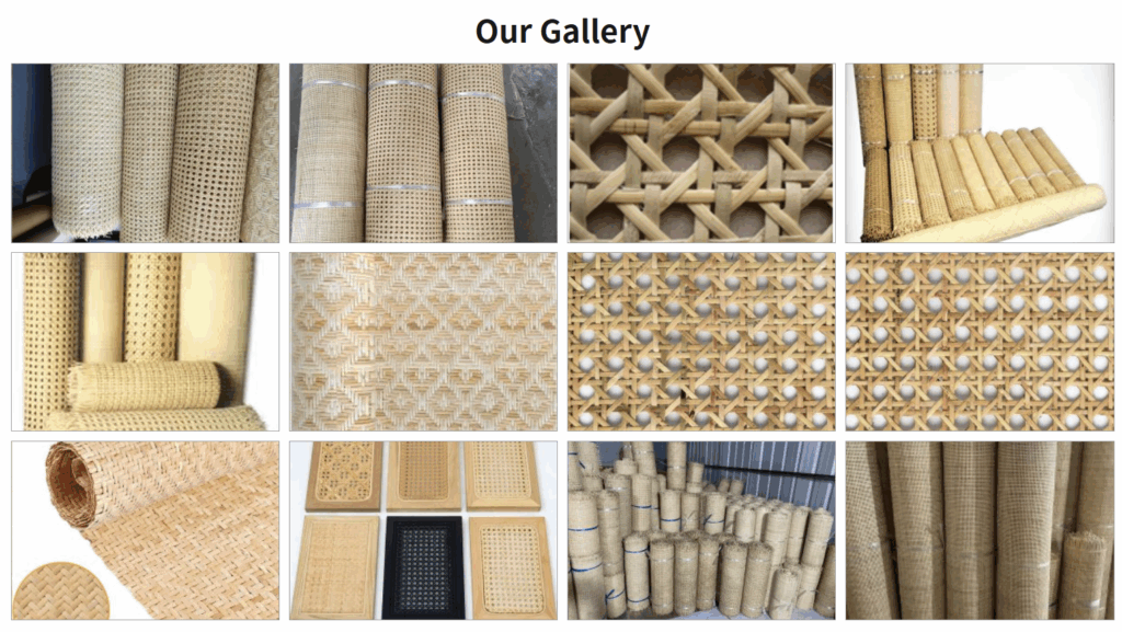 rattan webbing and mat widths