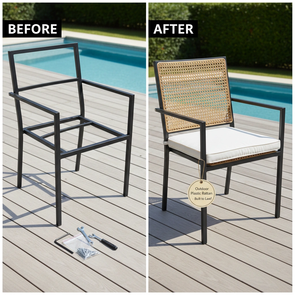 Outdoor rattan furniture hack