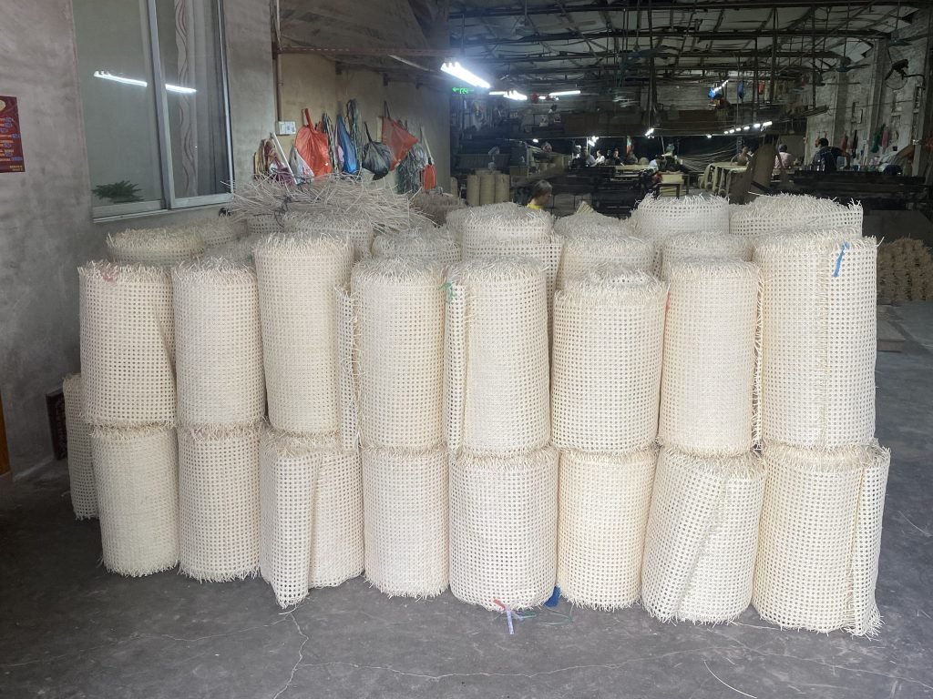 While color Semi Bleached Rattan Cane Webbing