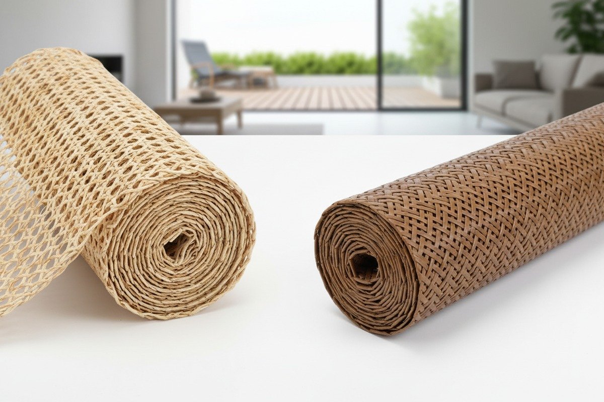 Comparison of natural and synthetic rattan cane webbing materials for furniture manufacturing (ID#1)