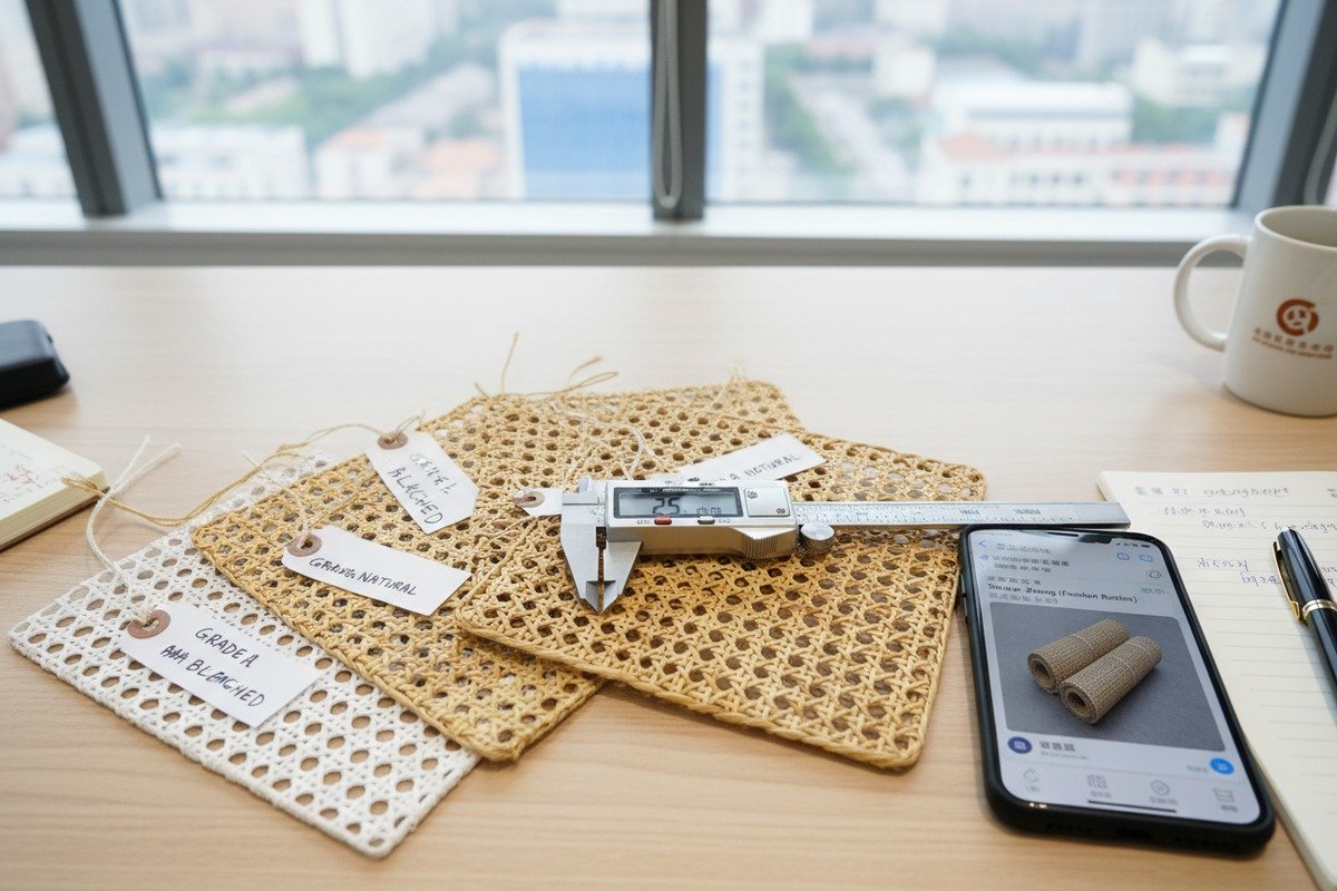 Ensuring consistent grading for bulk rattan orders through supplier agreements and pre-shipment inspections (ID#5)