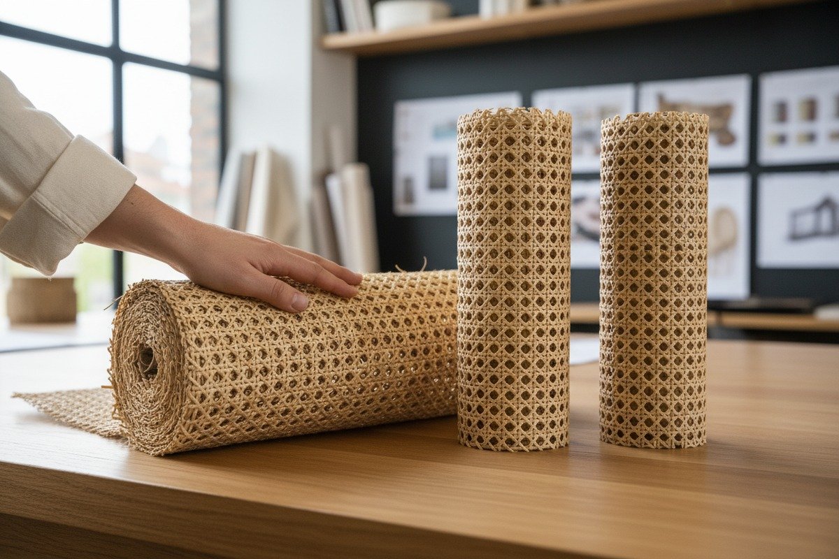 Comparison of natural and synthetic rattan cane webbing materials for furniture manufacturing (ID#1)