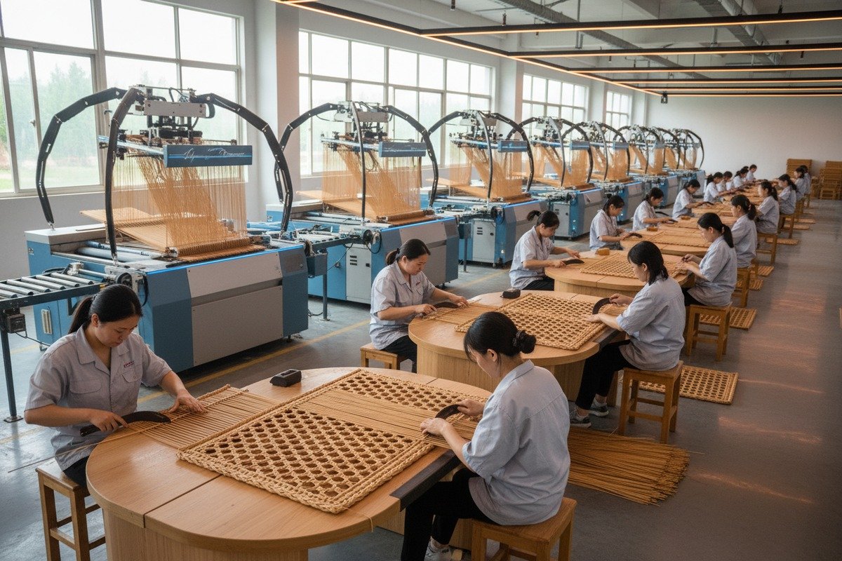 Choosing Rattan Mesh Sizes Various hexagonal rattan mesh sizes for furniture manufacturing and decorative screen applications (ID#5)