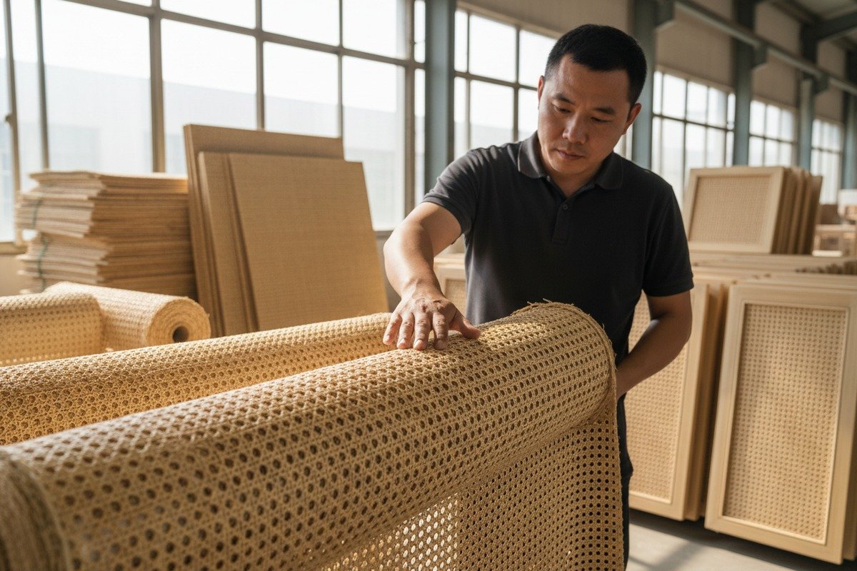 Grade C and Grade D rattan cane webbing for various furniture and decor applications (ID#1)