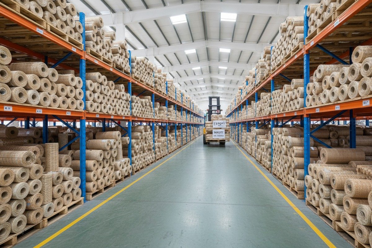 Large-Scale Construction Rattan Applications Grade C and D rattan for large-scale construction projects like wall cladding and ceiling panels (ID#5)