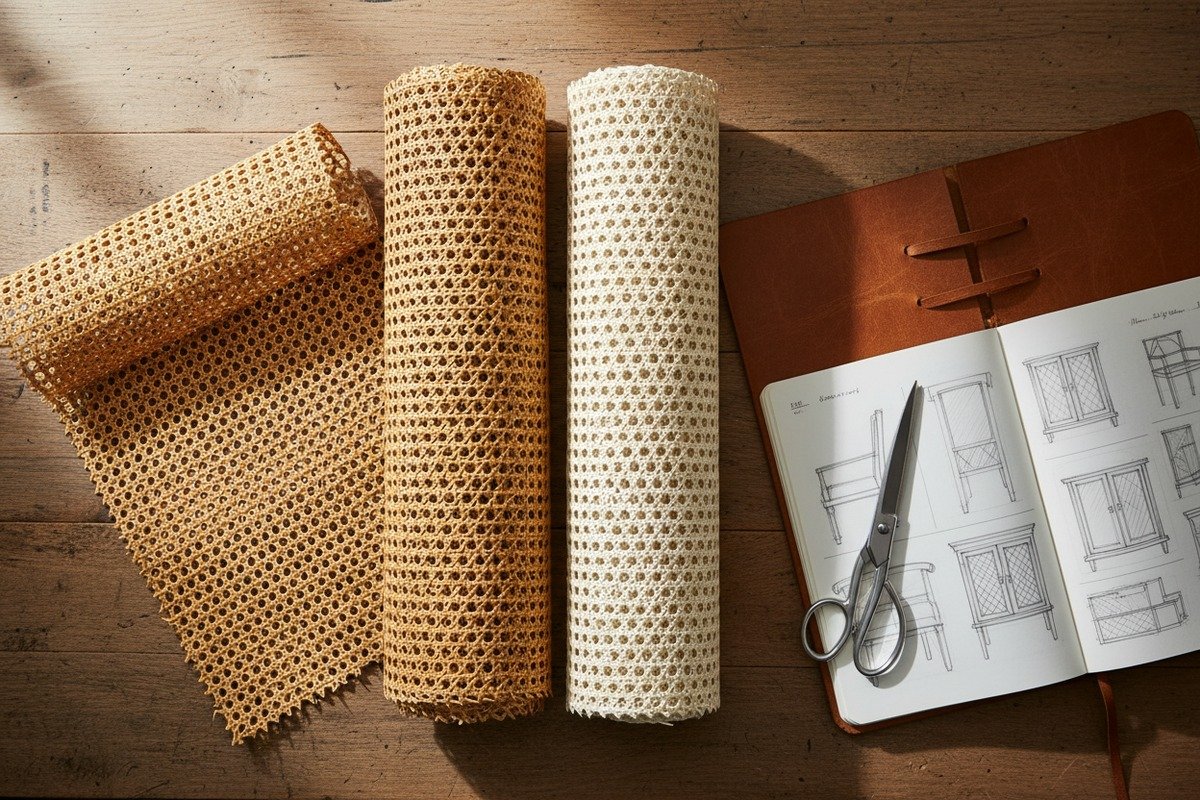 Comparison of natural and bleached rattan cane webbing for sourcing decisions (ID#1)