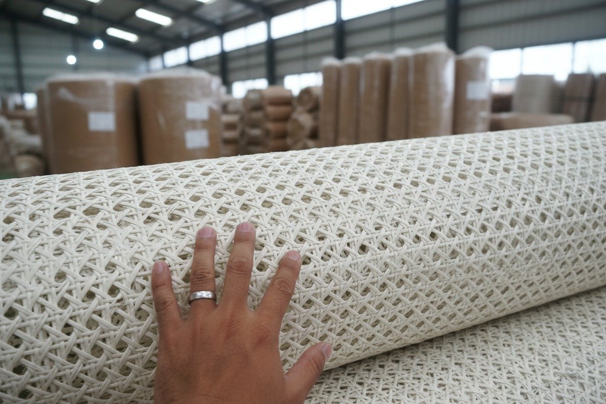 Качество ротанга класса А Identifying Grade A quality 1/2 mesh rattan with smooth strips and tight weave (ID#3)