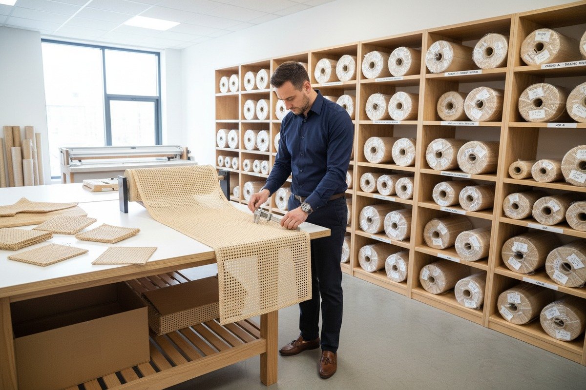 Calidad de ratán Grado A Consistent Grade A quality natural rattan webbing throughout the entire roll length (ID#5)