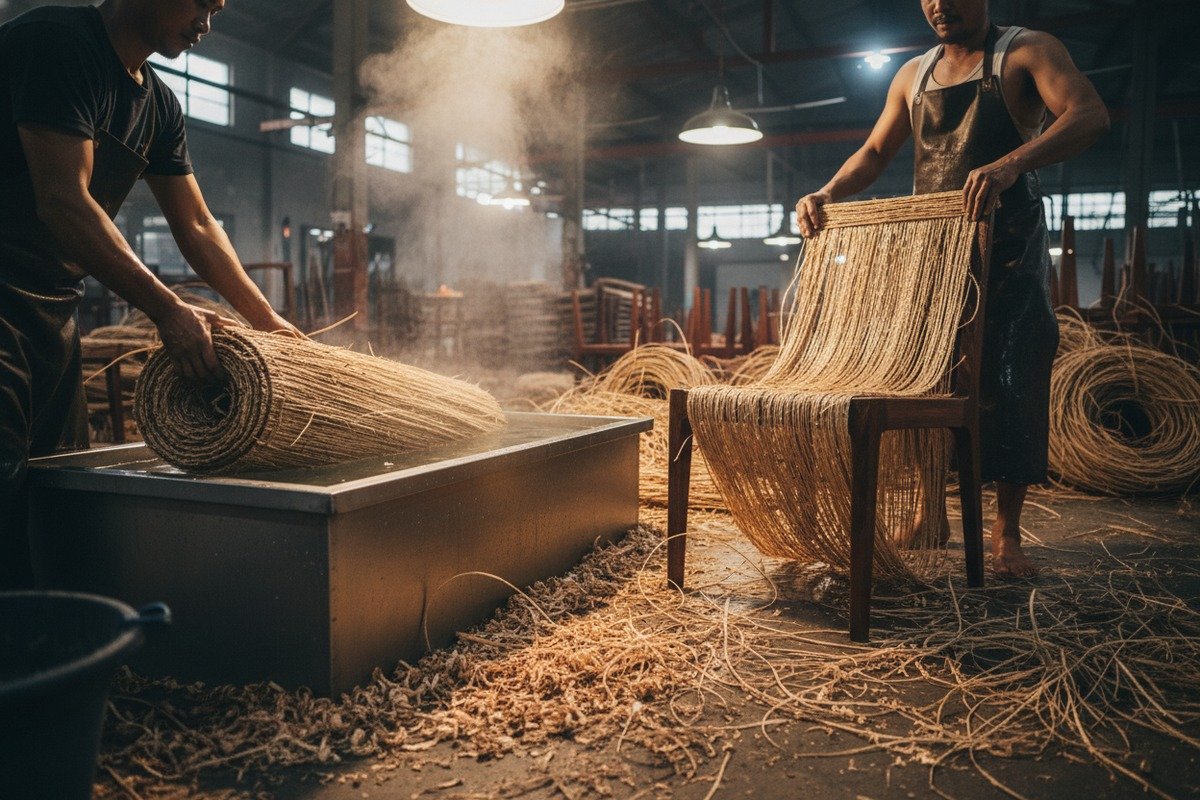 Grade D rattan for commercial projects including concealed ceiling panels and wall cladding underlays (ID#5)