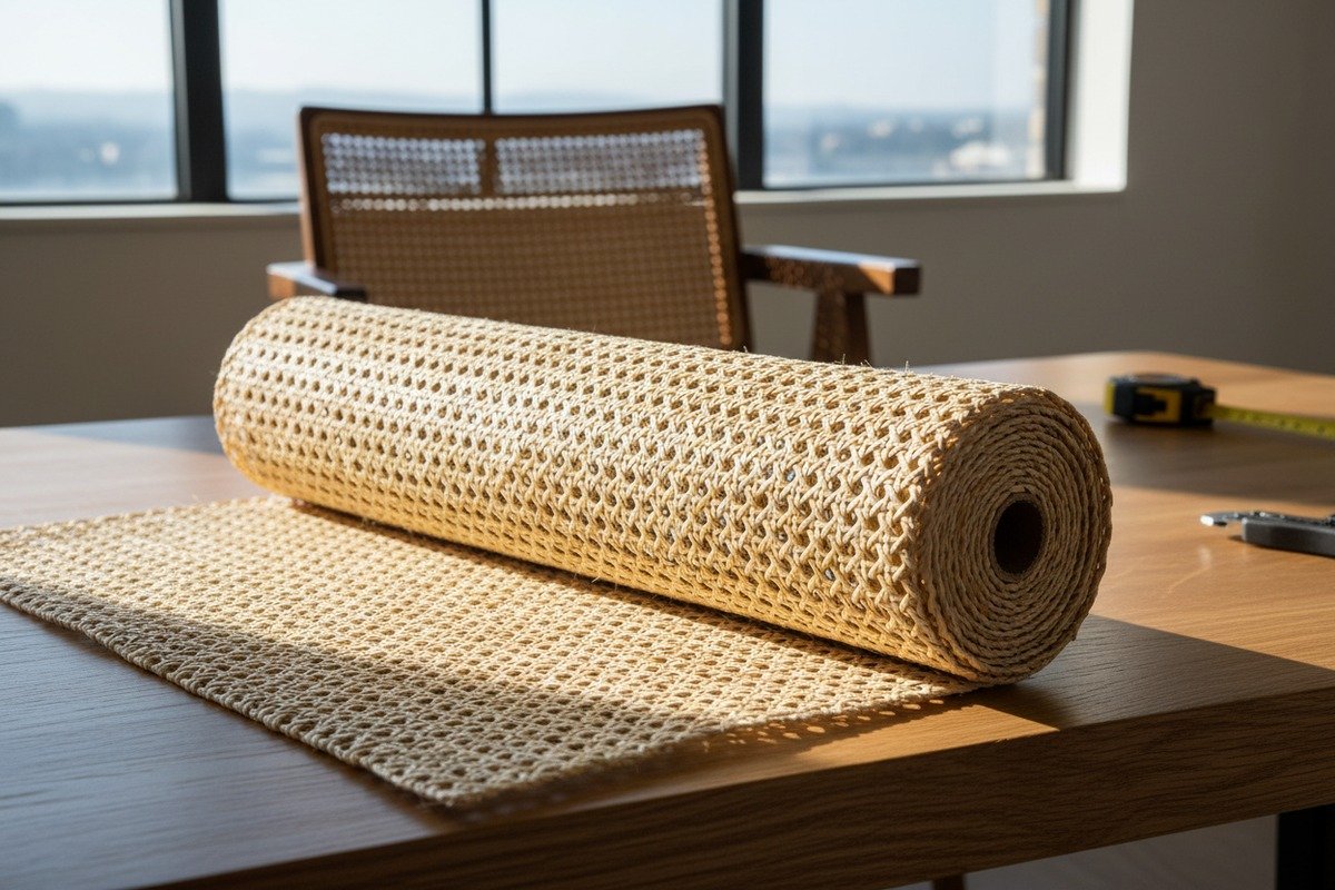 Standard mesh density for rattan cane webbing material used in furniture manufacturing (ID#1)