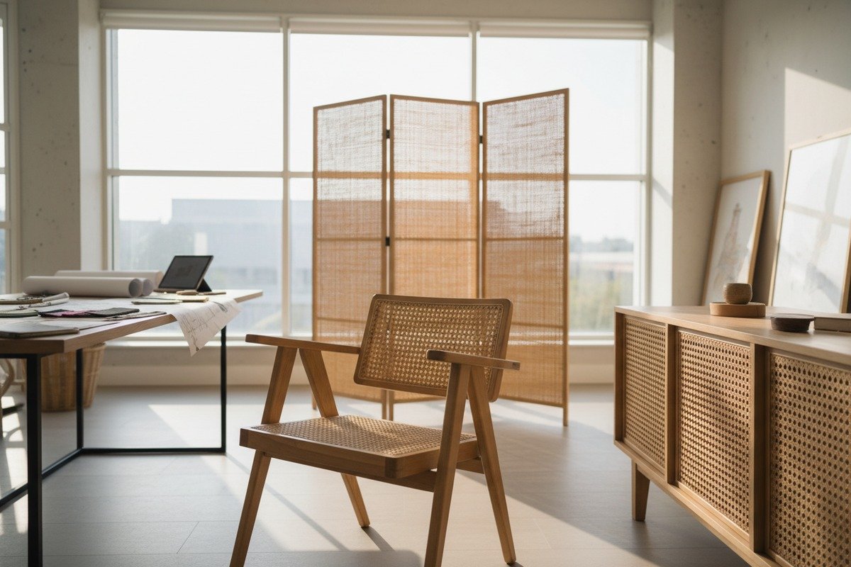 Various widths of rattan cane webbing rolls for different furniture applications (ID#1)