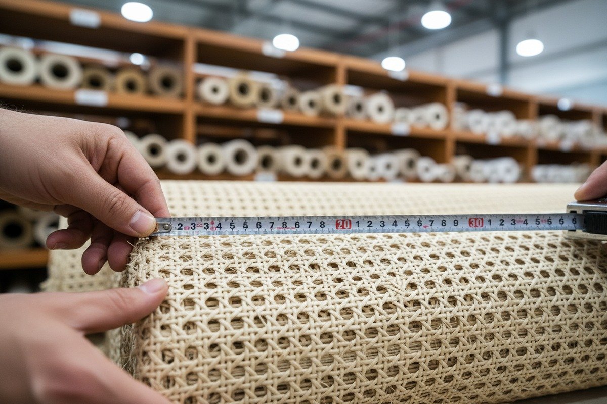 Calculating exact conversion from square feet to square meters for rattan webbing orders (ID#2)