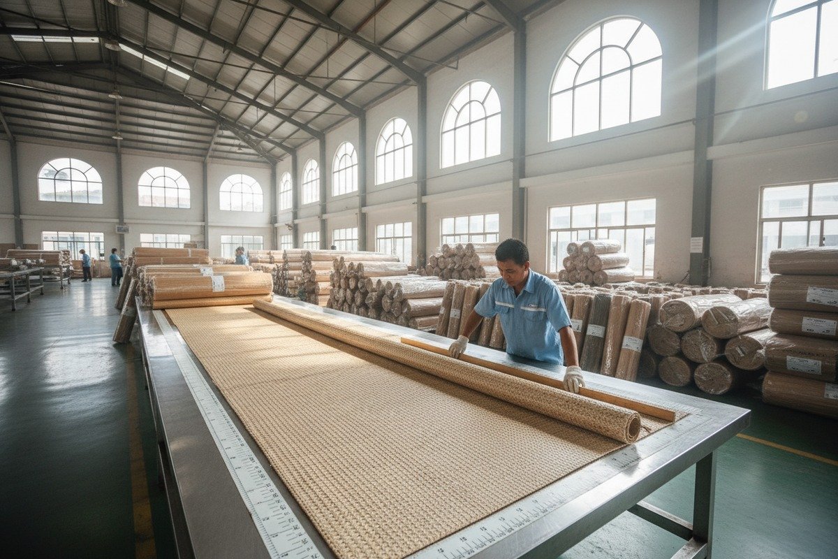 Formula to verify total rattan webbing costs using square meter and square foot calculations (ID#5)