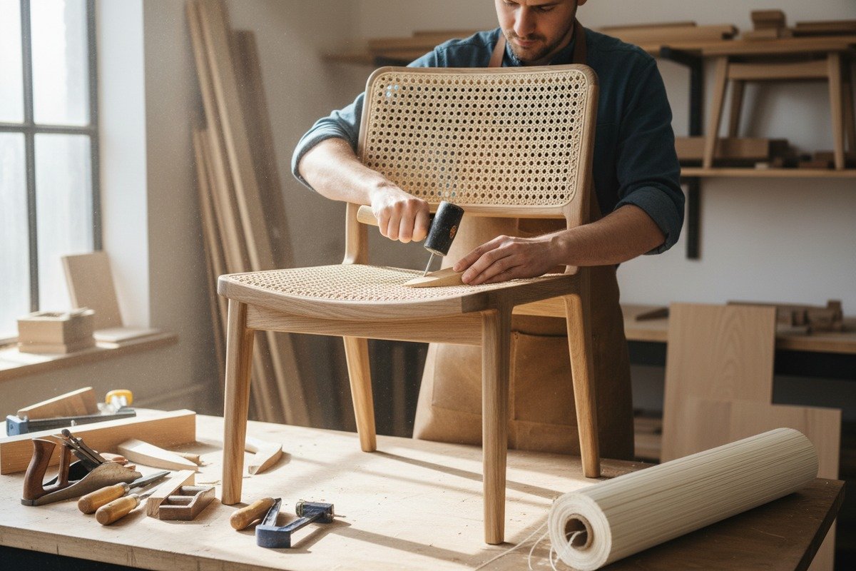 Durable Rattan Furniture Projects Durable Grade A&B rattan webbing used for load-bearing chair seats and furniture projects (ID#3)