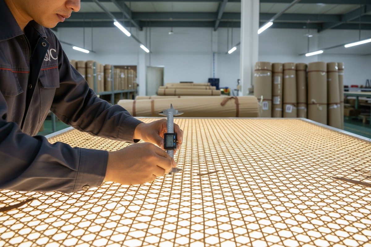 High quality hexagonal weave rattan produced with consistent strip width and pattern accuracy (ID#4)