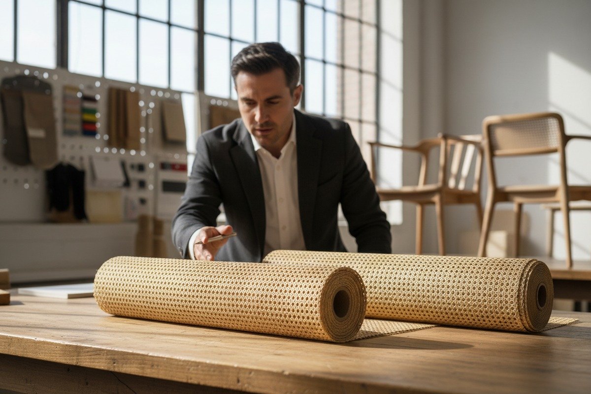 Natural rattan cane webbing rolls for furniture projects and budget planning (ID#1)