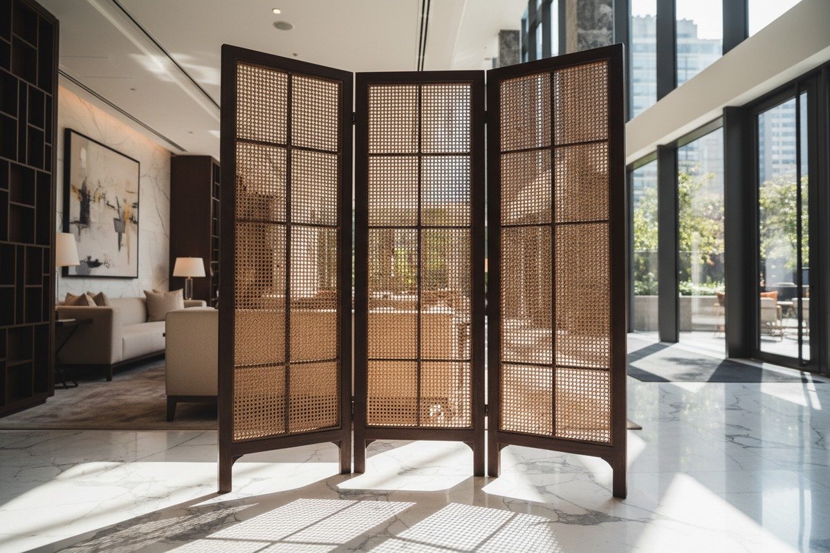 Quality control inspection of imported rattan webbing to meet factory production standards (ID#4)