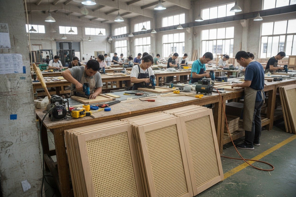 Sustainable natural rattan material offering authentic texture and organic warmth for interior design (ID#5)