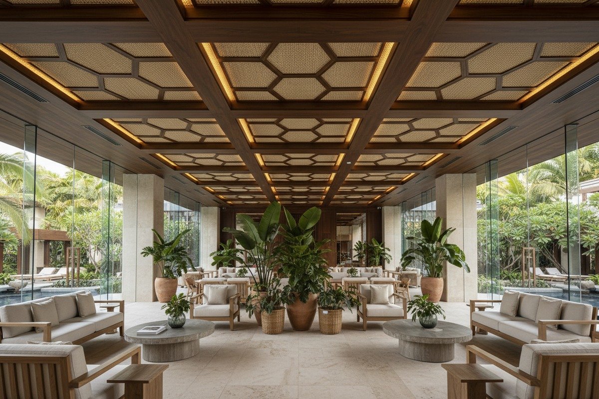 Entretien des luminaires en rotin Entretien de la qualité et de la tension du cannage en rotin dans les luminaires avec un nettoyage et un scellant réguliers (ID#4)