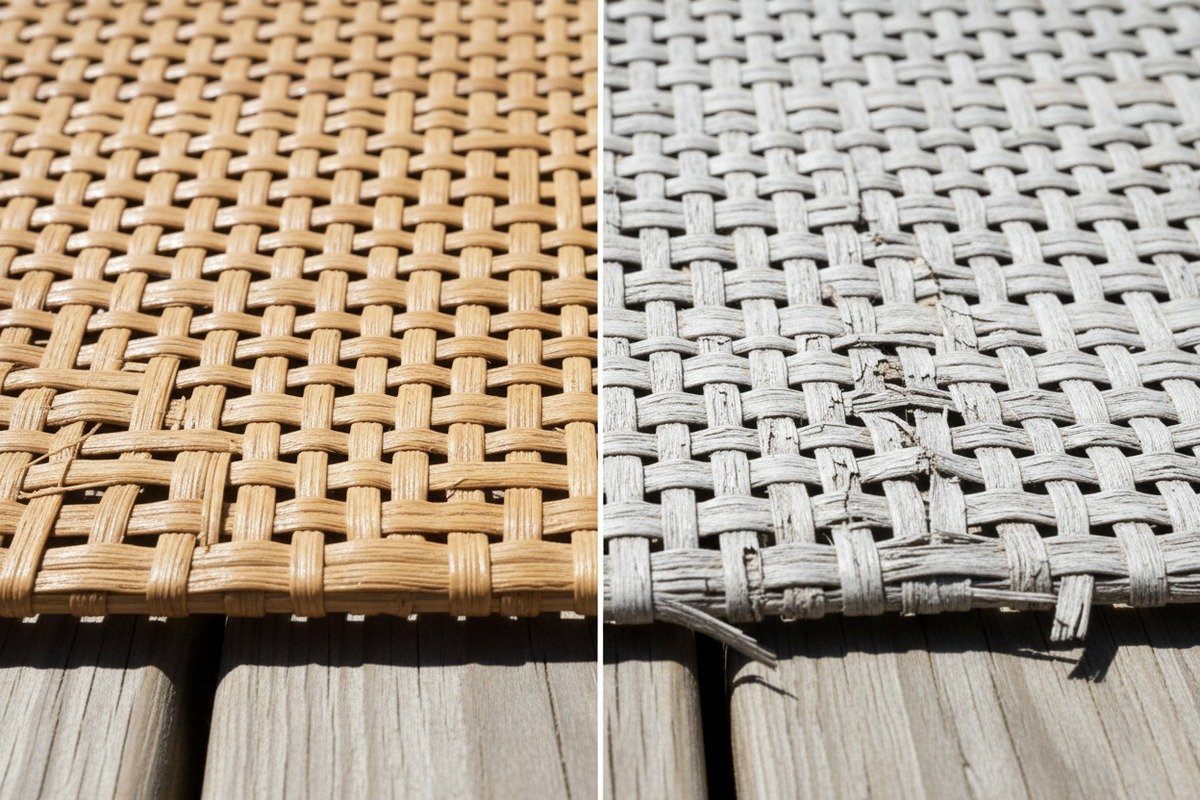 Preventing mold on natural rattan webbing in humid climates with proper air circulation (ID#3)