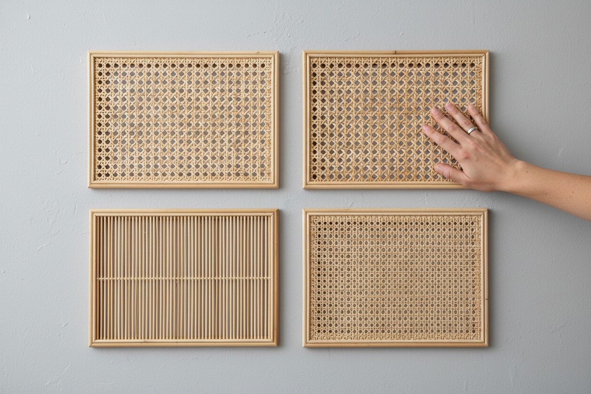 Maintaining rattan cabinet inserts by dusting and protecting from moisture and chemicals (ID#4)