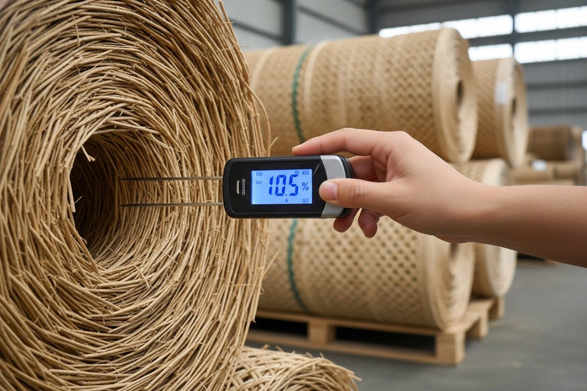 Distinguishing premium tight-weave rattan from low-quality loose-weave materials through inspection (ID#4)