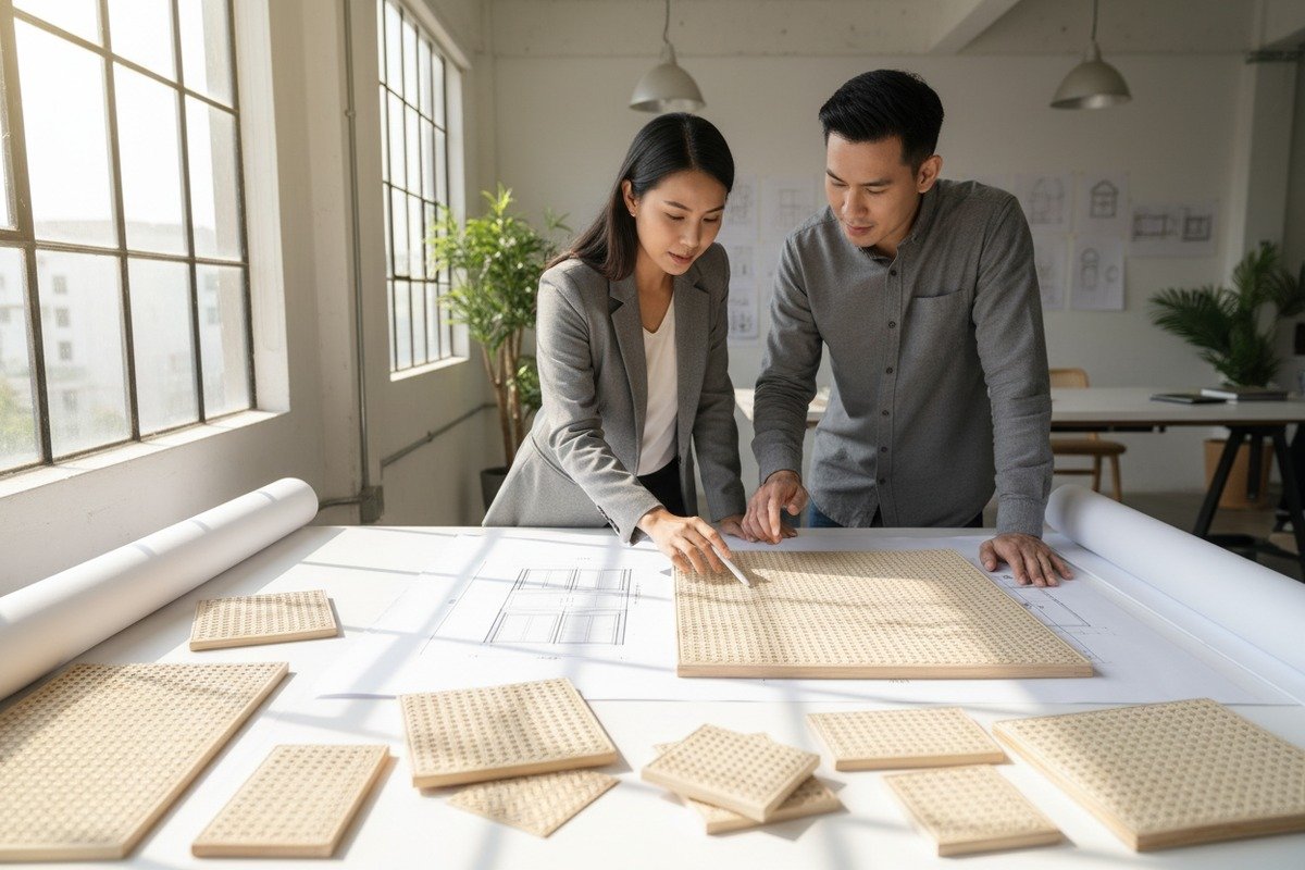 Quality inspection of rattan webbing width measurements to ensure consistency across bulk shipments (ID#4)