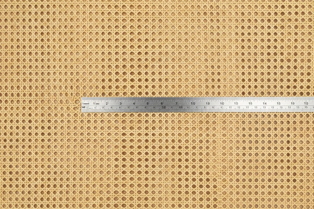 Verificación de color y textura consistentes en un rollo de tejido de ratán Grado A (ID#4)