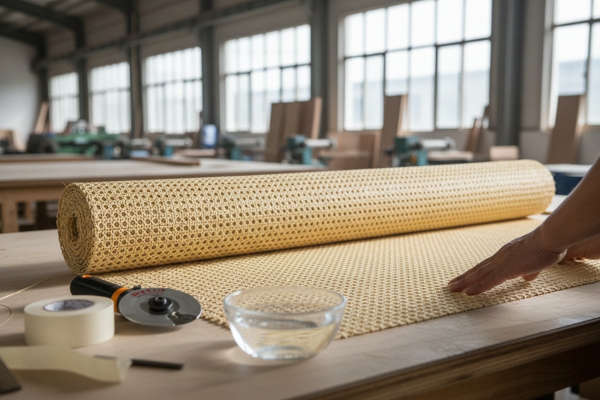 Techniques for cutting rattan cane webbing properly to prevent fraying and damage (ID#1)