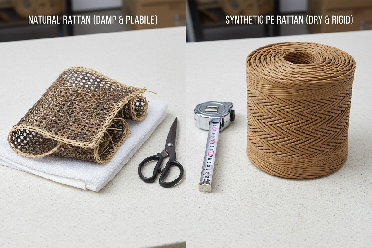 Limiting rattan soak time to prevent mold and structural damage during the installation process (ID#5)