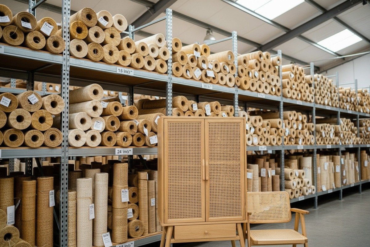 Standard rattan webbing widths for chairs, cabinets, and headboard furniture projects (ID#2)