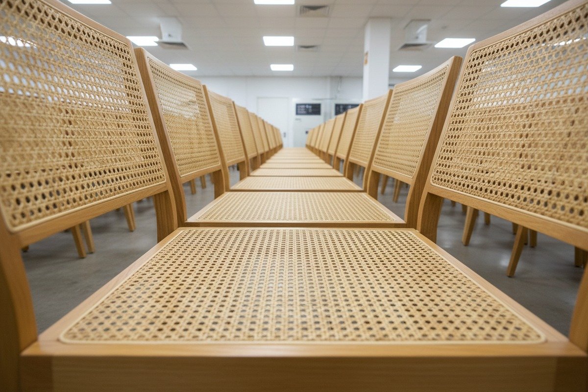 High-grade rattan cane webbing with uniform strands for a smooth and flat furniture finish (ID#4)