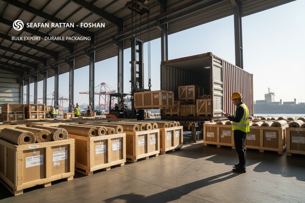 Bulk rolls of rattan webbing for optimized order volume and competitive wholesale pricing (ID#5)