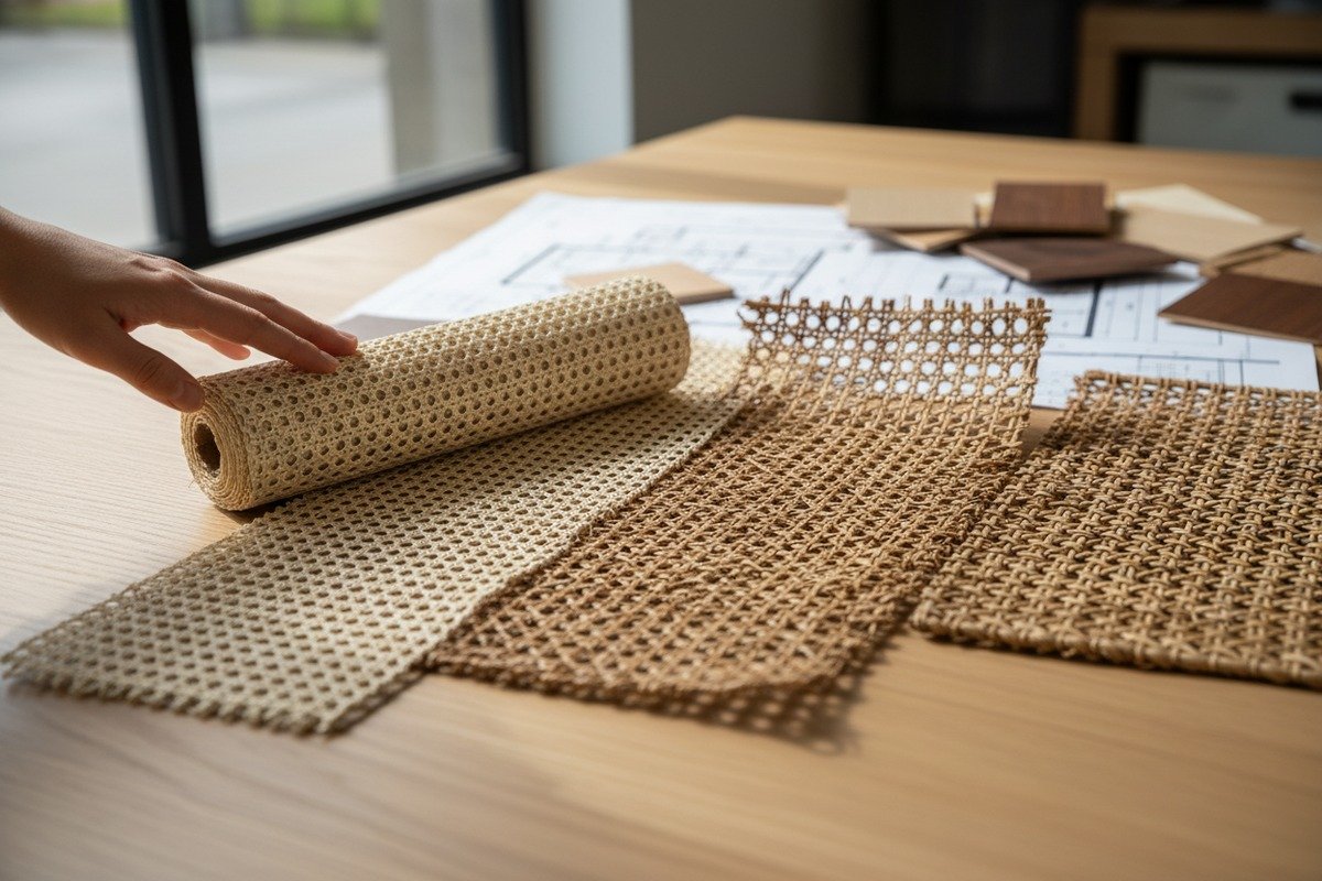 Comparing Grade A and Grade B natural rattan webbing for furniture project value (ID#3)