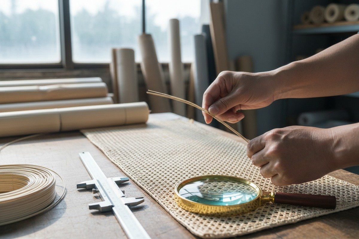 Maintaining Bulk Order Quality Verifying consistent quality in bulk rattan webbing orders through inspections (ID#4)