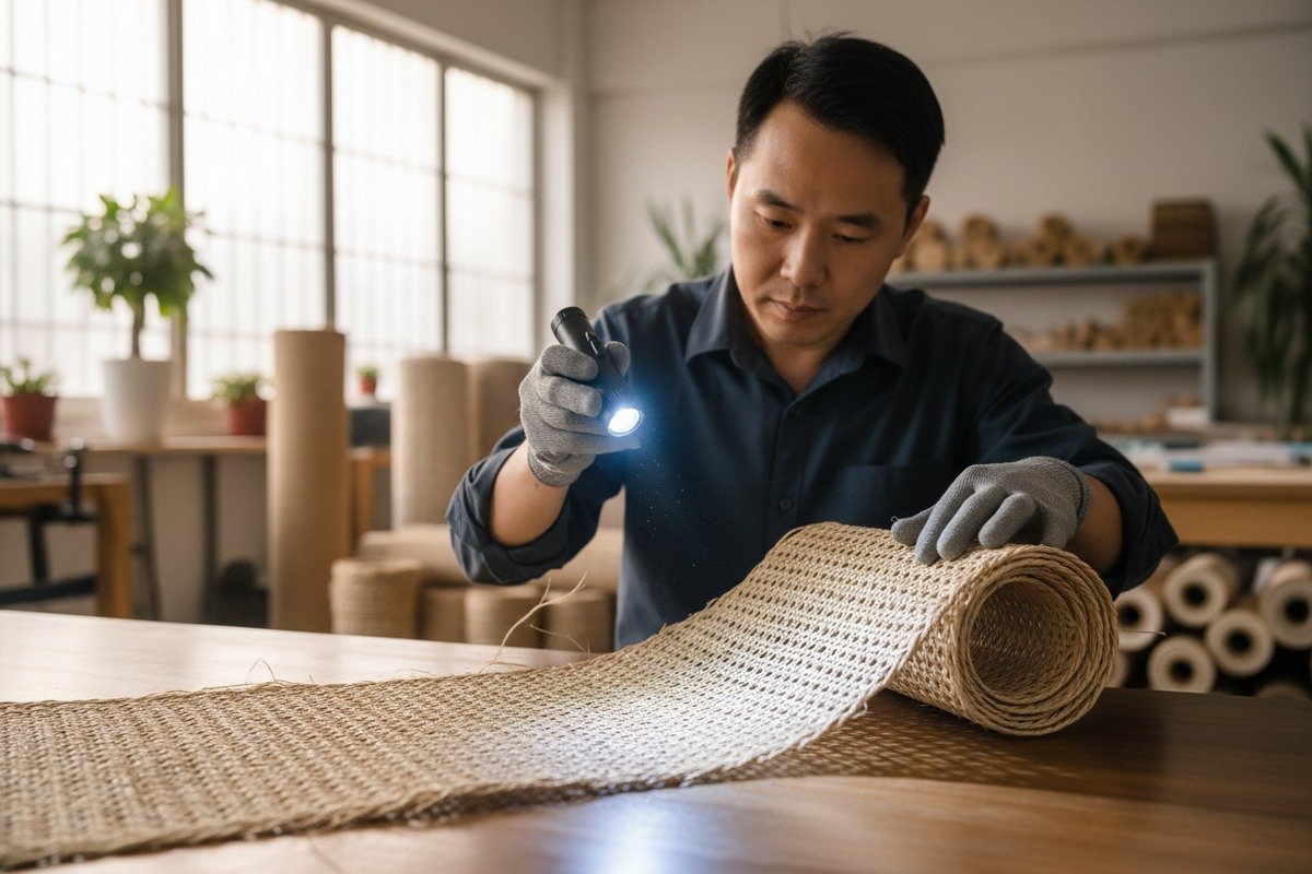 Protective Wrapping Materials Protective breathable wrapping for rattan webbing rolls to prevent dust and mold (ID#4)