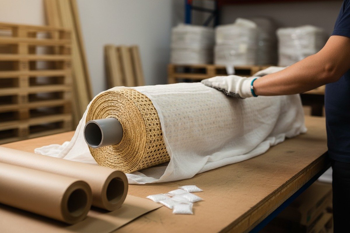 Inspecting Rattan Inventory Regular inspection of rattan inventory for signs of mold, brittleness, or pests (ID#5)