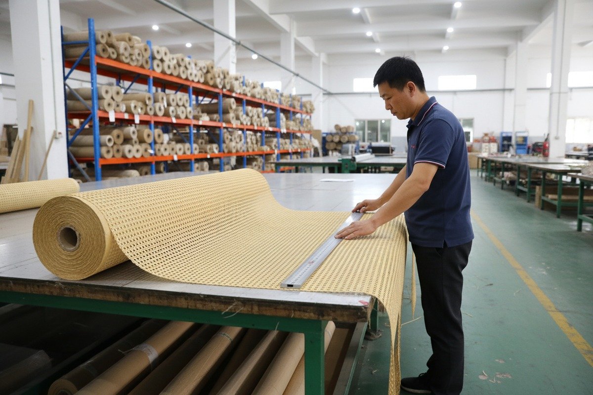 Standard rattan cane webbing roll widths and lengths for furniture manufacturing dimensions (ID#3)