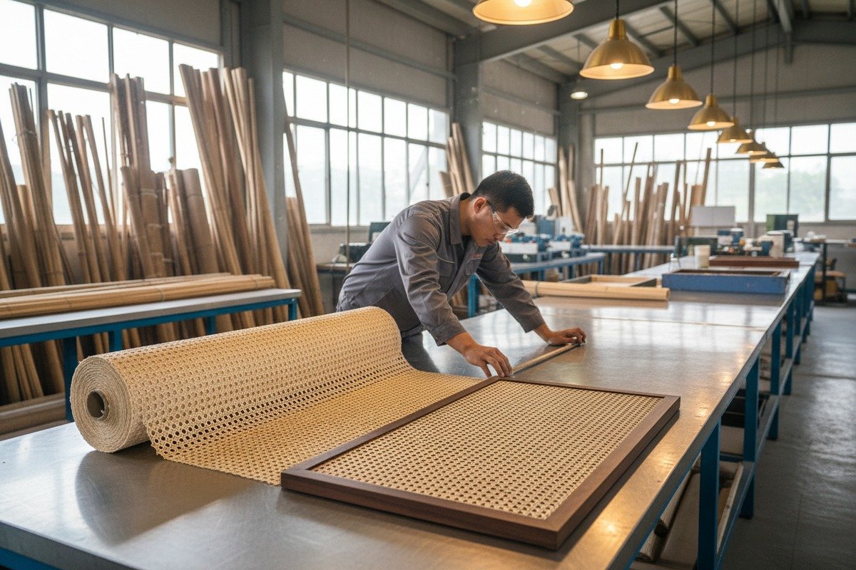 Unique custom rattan weaving designs tailored to specific furniture brand aesthetic and brand-exclusive motifs (ID#3)