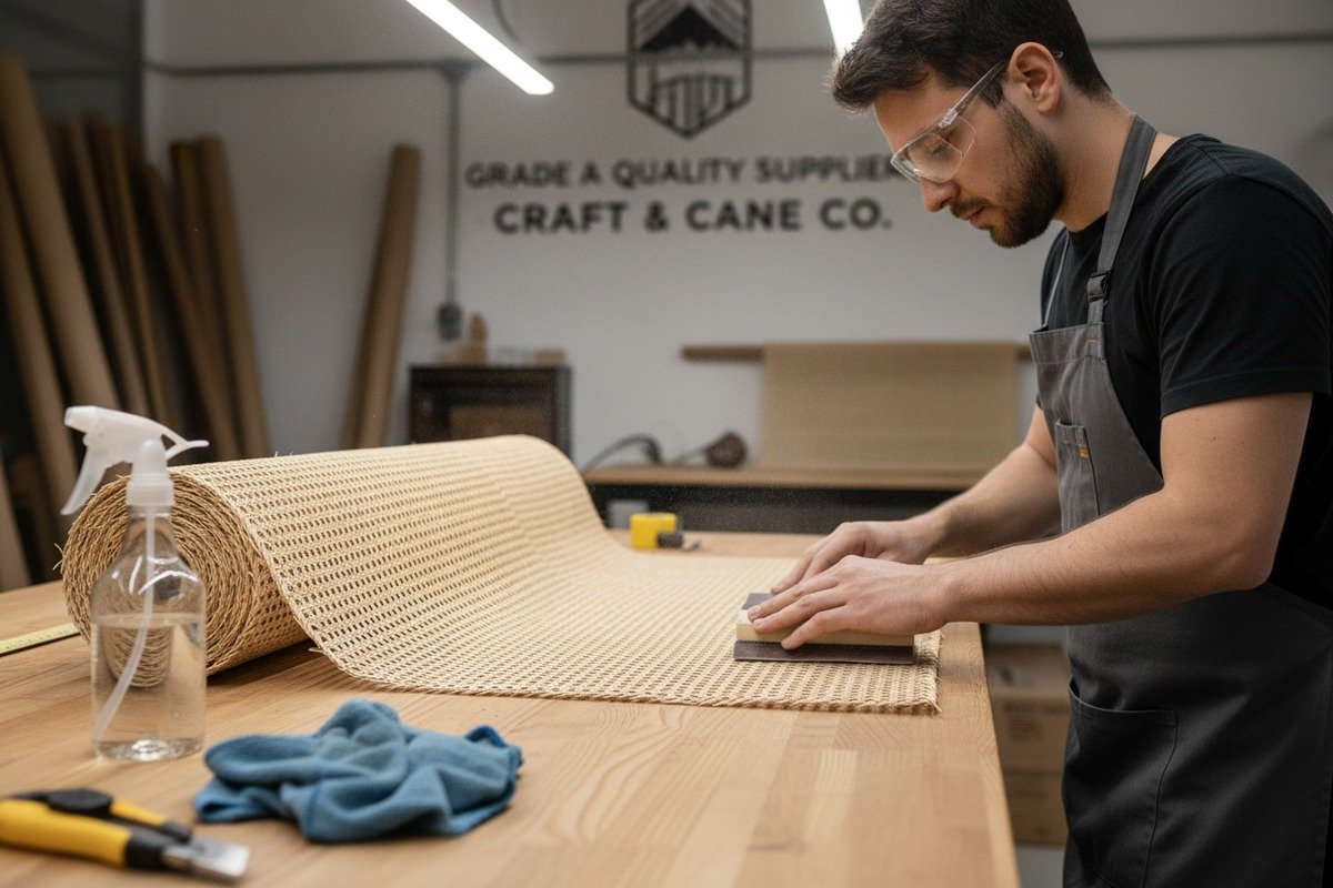 Rattan Durability and Quality Properly sealed and dyed rattan panel maintaining long-term durability and structural flexibility (ID#3)