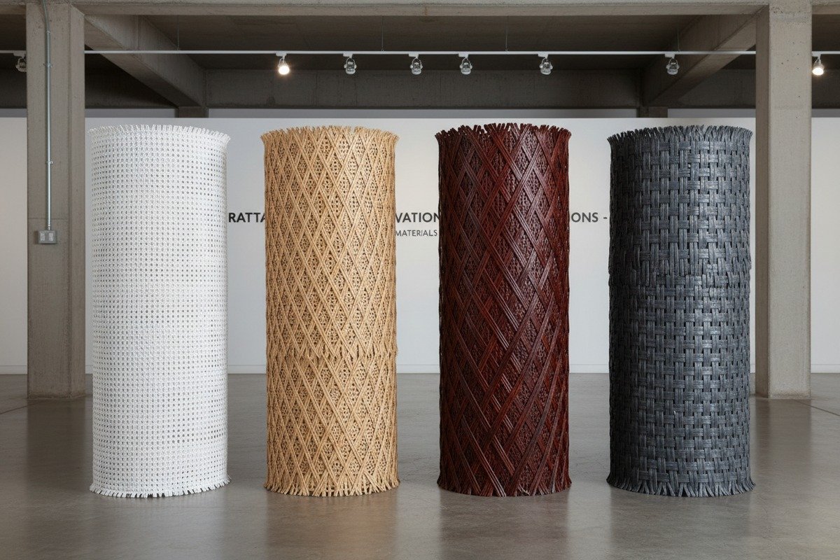 Custom Colored Rattan Webbing Various standard and custom colored rattan webbing options available from wholesale suppliers (ID#4)